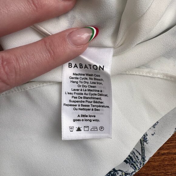 ✨ Babaton/Aritzia | Cream Floral Top | Size S ✨ - Picture 5 of 10